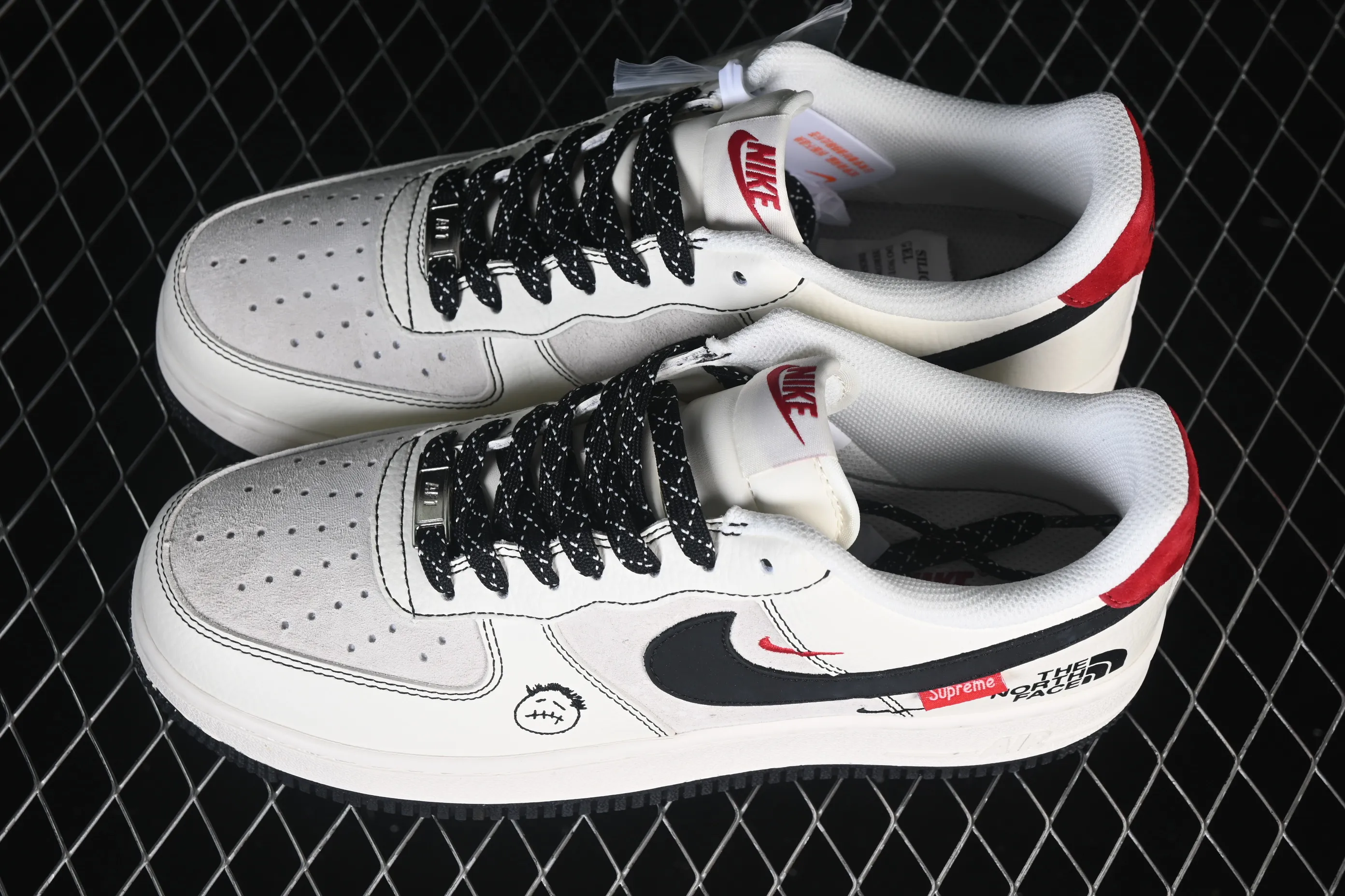 All categories Nk Air Force 1 Air Force series Nk Air Force 1 Low Air Force low-top Nike Air Force 1'07 Low Black and white red contrast Air Force 1 low-top casual sneakers KG6699-F42